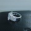 Free shipping wholesale Fahsion jewelry 925 sterling silver white topaz CZ Women wedding Ring gift