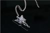 Gioielleria di moda COOL The LOTR 18K White Gold riempito Arwen Evenstar White Sapphire CZ Collana pendente per regalo di nozze297P