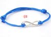 20 stks / partijen Bohemian Style Legering Infinity Charm Armband Handgemaakte Wax Cord Friendship Armband Kerstcadeaus