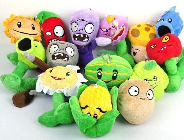 

Hot sale 28pcs a lot Plants Vs Zombies Stuffed Soft Plush Toy Doll Shooter Nut Flower free shipping