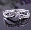 Hot Sales Fashion 925 Sterling Silver Mosaic crystal Rings Vintage Rings Size US8 mix 9 Styles 10pcs/lot