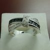 Nowy 100% Brand Darmowa Wysyłka Fine Jewelry 925 Sterling Silver Black Sapphire Gem Kobiety Wedding Pas Klamra Pierścień Rozmiar6 / 7/8 / 9