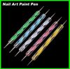 1000 stks/partij 200 sets 5 stks Nail Art Tool Steel Puntjes Marbleiseren Pen Nail Art Verf Pen Decoratie Nail Art manicure Tool