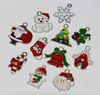 22pcs Emaye Noel Serisi Alaşım Takılar Mücevher Yapma Bilezik Kolyesi DIY Accessories246V