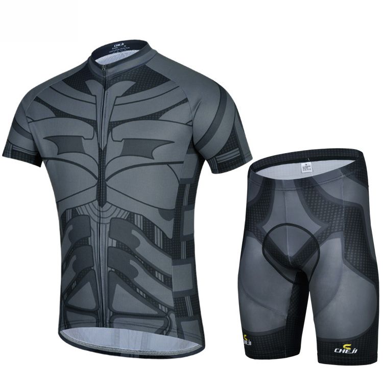 Hot Batman Outdoor Cycling Jersey + Shorts Fiets S - 3xl Grey Hero Series Fietskleding Gratis verzending