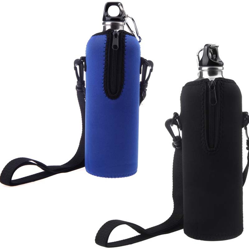1000ML Outdoor Water Bottle Insulator Kettle Pocket Bag Zipper