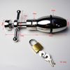 Locking Butt Plug, neueste Desgin Edelstahl 304 Stretching Butplug mit Schloss, Erweiterung Anus Appliance analtoys