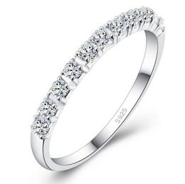 Brand New fASHION Jewelry Lady White Sapphire Gemstones 925 Sterling Silver Wedding Band Ring Sz 4-9