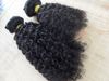 Malaysia Kinky Curly Hair Weaves Afro Hair Products Naturliga svarta mänskliga förlängningar1 buntar en mycket skönhetsväft