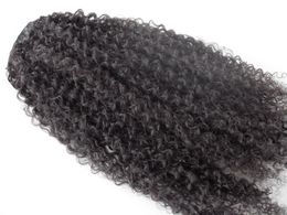 New Brazilian Curly Hair Weft Ciip In Kinky Curl Weaves Unprocessed Natural Black Colour Human Extensions Can Be Dyed 1Piece