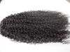 Brasilianska Human Hair Extensions Afro Kinky Curly Clip In Weaves Mörkbrun Färg 9 st One Bundle