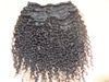 Clip de trame de cheveux bouclés brésiliens en boucles crépues tisse des extensions humaines de couleur noire naturelle non transformées peuvent être teintes 1piece7216302