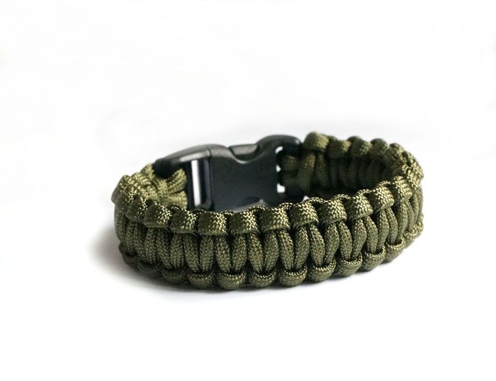 Army Green Paracord Bracelet Outdoor Bracelet With Plastic Button