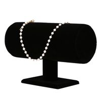 Czarny Velvet Headband Hoop Ramki Biżuteria Wyświetlacz Stojak Uchwyt Naszyjnik