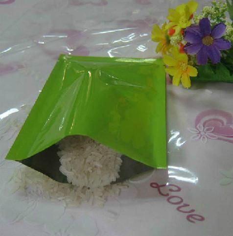 9 * 13 cm hochwertige grüne 100 teile / los Farbige pulver heißsiegel aluminiumfolienbeutel verpackungsbeutel lebensmittel tasche