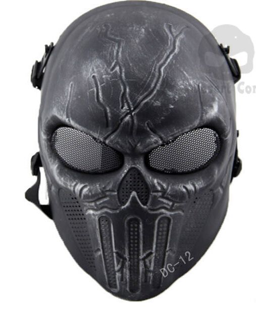 DC 12 Scary Horror Skull Chastener Ear Protective Full Face Mask For
