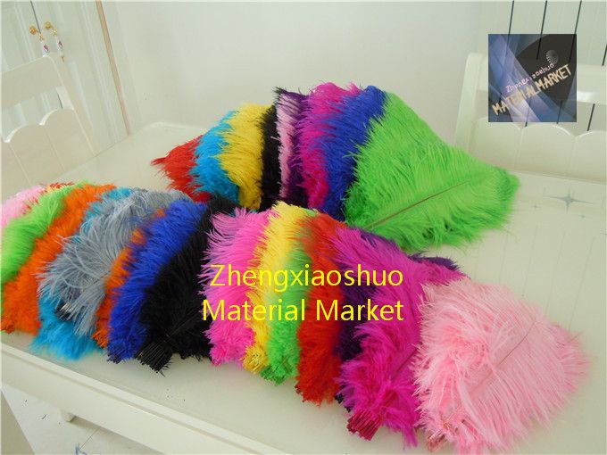 wholesale 14-16inch White black red light pink hot pink royal blue turquoise orange purple Ostrich Feather Wedding centerpiece