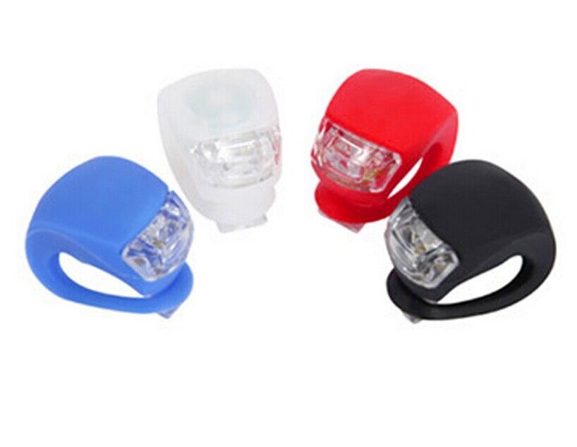 LED Flash Silicone Bike Fiets Cycling Head Front Achterwiel Lamp / 