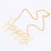 2014 Fashion Gold Collar Chunky HAPPY LOVE BOSS Letter Necklaces & Pendants For Women S902017