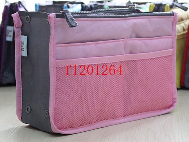 13 ألوان المرأة التجميل المنظم حقيبة متعددة الوظائف تخزين حقيبة يد أكياس ماكياج حالة إدراج محفظة