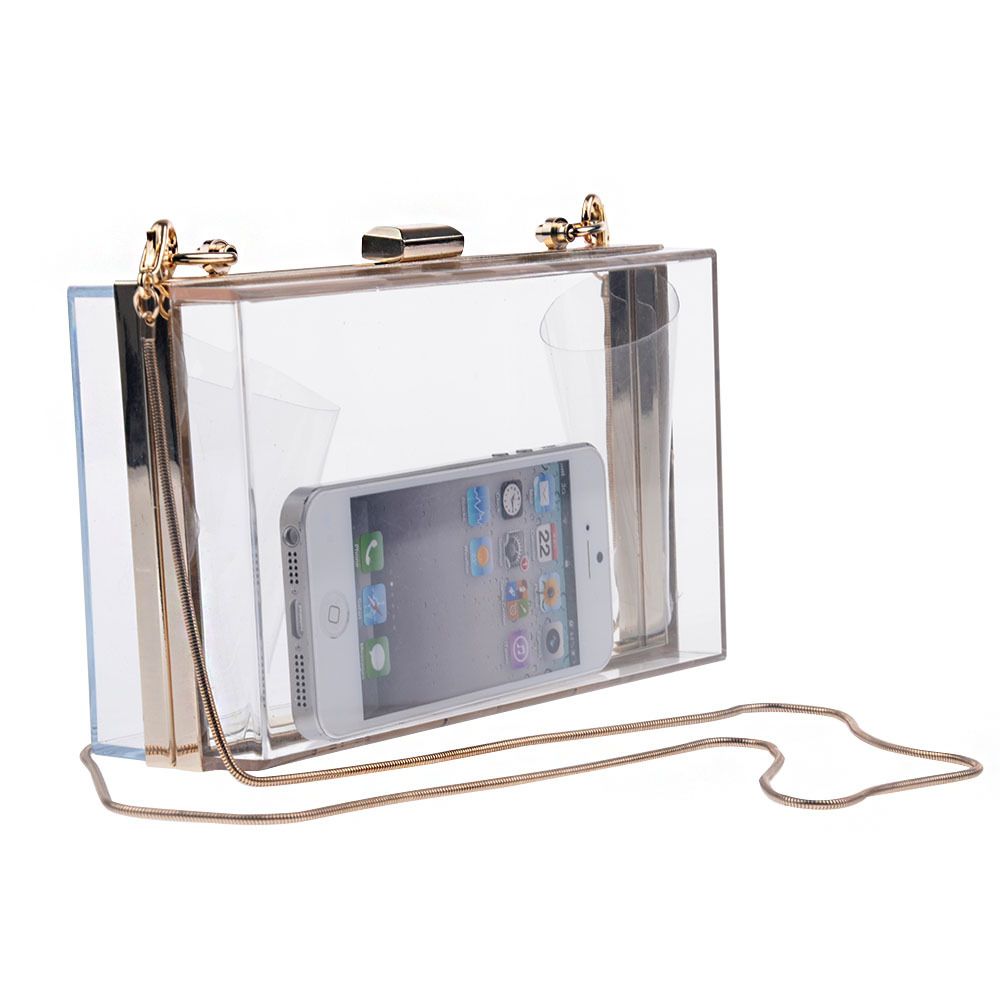 perspex clutch bag