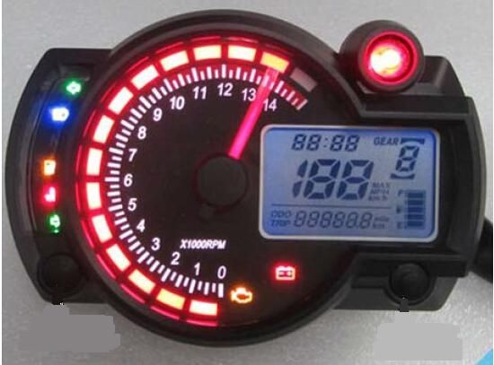 2020 New Backlight Lcd Digital Motorcycle Speedometer