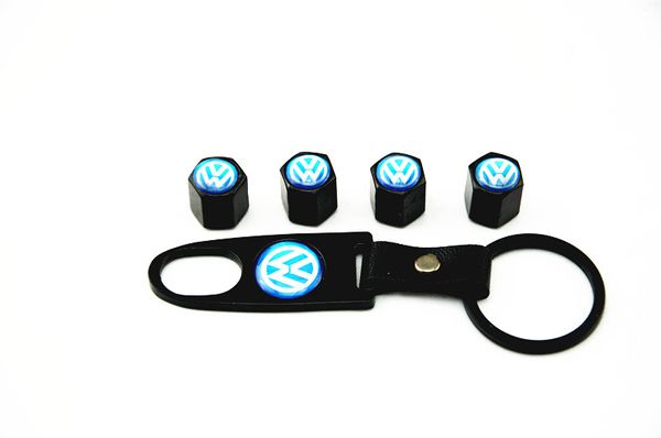 

Rims Accessories Volkswagen vw valve cock Car Tire Tyre Wheel Valve Stems Caps Cover Wrench Keychain Set for decorate Wheels