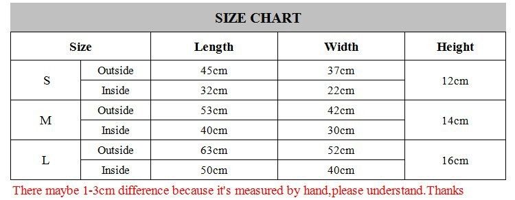 Dog Bed Size Chart