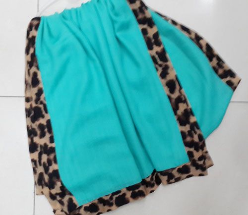 

2016 cotton 2 ply leopard print edge shawl scarf wrap gift #3600