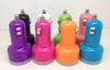 100pcs Colorful Dual USB 2 Port Car Charger Cigarette 2.1A Auto Power Adapter for Iphone 7 7plus 6 6S 5 5S Ipad Samsung LG