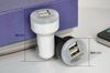 100pcs Colorful Dual USB 2 Port Car Charger Cigarette 2.1A Auto Power Adapter for Iphone 7 7plus 6 6S 5 5S Ipad Samsung LG