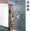 Set doccia a pioggia per bagno Set doccia termostatico con soffione doccia a pioggia ultrasottile UFO da 16 pollici 007-40X40TA-3MF