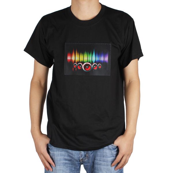 Universiteit vrijgesteld ongeduldig Cool Sound Activated LED Light Up Music T Shirt Tshirt With Detachable EL  Panel Fit For Party / Dance / DJ EGS_344 From Hgml, $12.59 | DHgate.Com