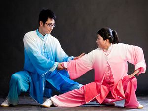 Chinesische Tai-Chi-Kleidung Kungfu Uniform Tang-Anzug Schal Outfit taolu Wushu Kleidungsstück Taiji Kleidung für Frauen Männer Jungen Mädchen Kinder Kinder Erwachsene