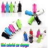 100pcs/lot Universal Mini 5V 1A USB The bullet Car Charger for Cell Mobile Phone Charger Adapter