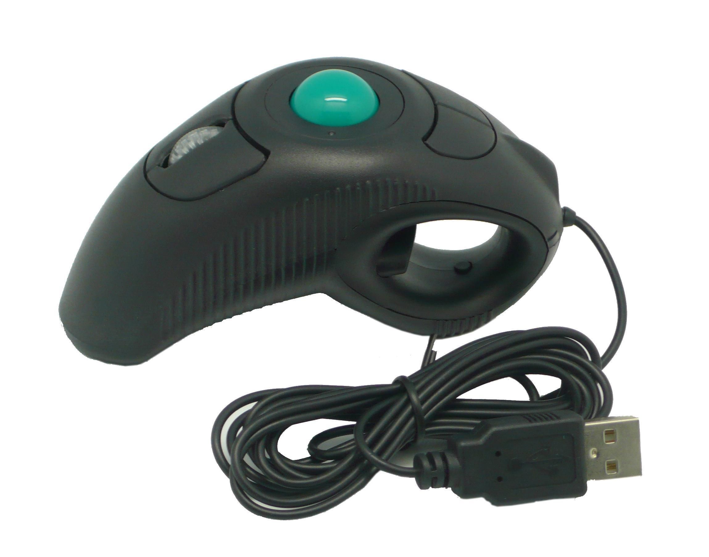 Wired USB2.0 Finger Handheld Ambidextrous Mouse Mice With Trackball Mouse for Laptop Desktop PC Thumb Controlled Y-10