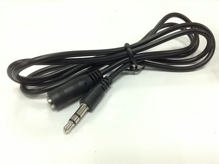 Black 1M 3ft Stereo AUX Audio Extension Line Cable 3.5mm Male To Female