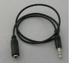 100pcs/lot black 1M 3ft Stereo AUX Audio Extension Line Cable 3.5mm Male to Female Free shipping