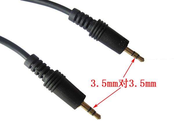 vente en gros broche 3.5mm à broche 3.5mm câble audio stéréo prise casque couleur noire