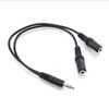 100pcs/lot 3.5mm one Male to two Female Audio conversion cable