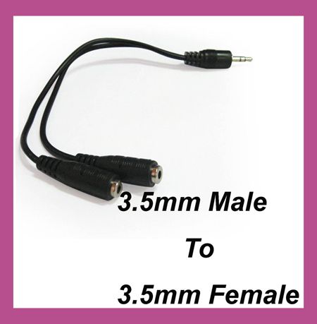 / 3.5mm un mâle à deux femelle câble de conversion audio