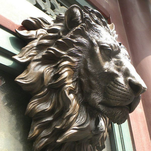 2019 45cm Huge Rare Bronze Sculpture Carvings Wall Hanging Fu Dog Lion King Head From Chenxinzhijia 592 97 Dhgate Com