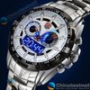 TVG Sports City Hunter LED Power Quartz Polshorloge Mannen Mode 30AM Waterdichte Dual Time Man Militaire horloges met lichtgevend