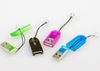 Wholesale 300pcs Tiny Keyring USB Micro SD SDHC TF Card Reader 2GB 4GB 8GB 16GB USB 2.0 Transflash Memroy Card Reader