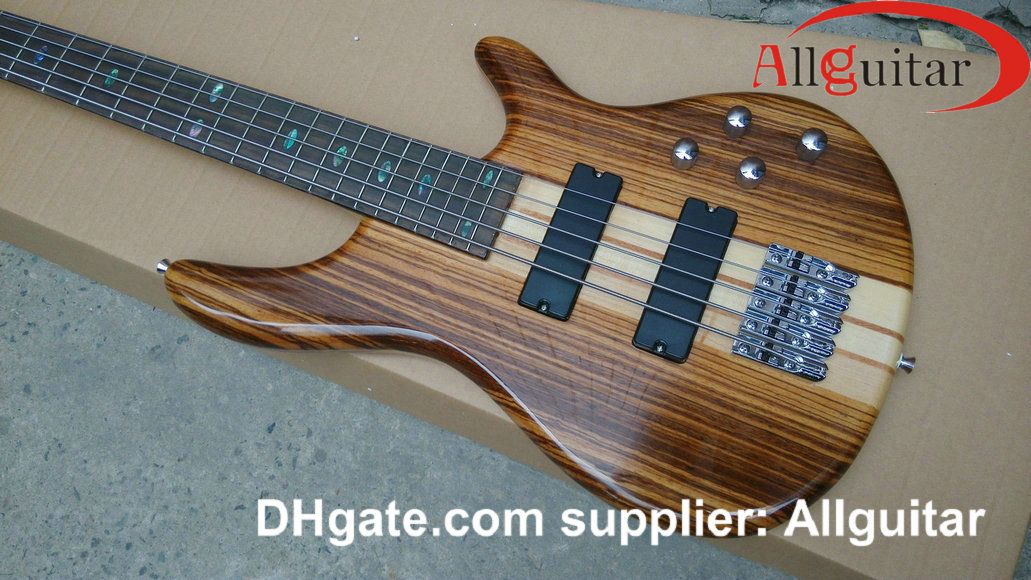 5 Строков бас натуральный кусочек Bass Active Pickups China Electric Bass Guitar9257254