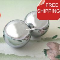 Wholesale Polished baoding iron ball mm chime health ball chrome Simple design for daily use Red paper box Optional mm mm available