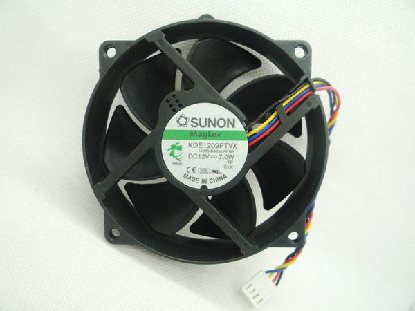 

Original Sunon KDE1209PTVX 12V 7.0W 4.4W 92*92*25mm 9CM 4Wires Computer CPU Cooling fan