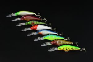 200pcs richiamo di pesca giappone richiamo di pesca manovella esca minnow bass ganci minnow esche in plastica dura 9cm 6 6g 8 ganci gancio in acciaio ad alto tenore di carbonio