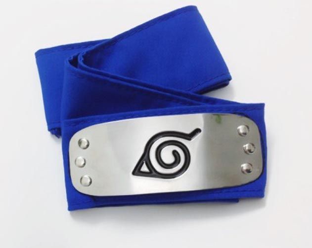 2022 Blue Naruto Leaf Village Konoha Ninja Headband Kakashi Sasuke Head 