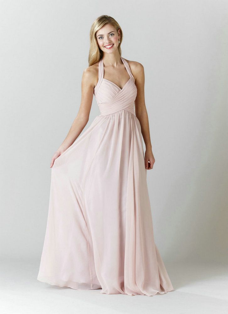 blush halter dress